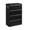 Hirsh Industries 36 in W 4 Drawer File Cabinets, Black, Legal; Letter; A4 14989